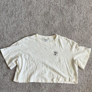 H&M Cream Basic T-Shirt